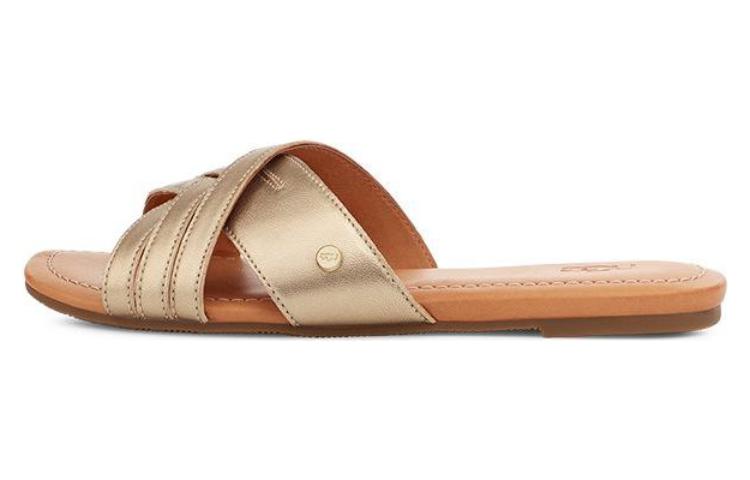 UGG Leather Stylish Sandal Women s Metallic 1142712-GLDM 36