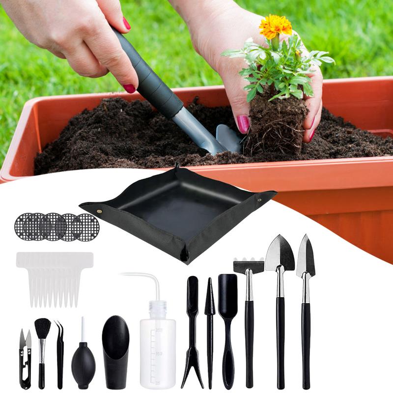 1set Plant Transplanting Tools Succulent Plant Care Kit With Repotting Mat For Cactus Houseplant Indoor Home Balcony Beginners