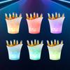 Xiaobudian LED Light Up Ice Bucket, Glowing Beer Bucket with Color Changing Lights, Battery Powered Champagne Cooler for Bar KTV Party