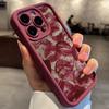 Valentines Weinroter Lippendruck Weiche TPU Stoßfeste Handyhülle für iPhone 16 15 14 Pro Max 13 12 11 XS X XR 7 8 Plus SE 2022 Cover