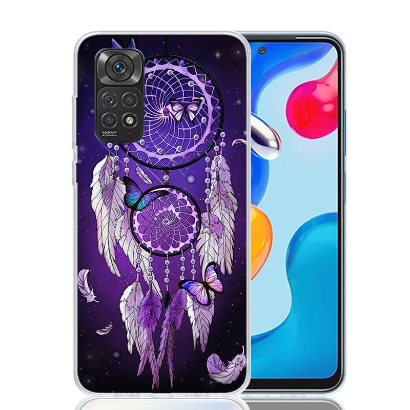 Retro Feather Dreamcatcher Phone Case For Xiaomi Redmi Note 15 14 13 12S 12 Pro Plus 11S 11E 11 11T 10S 10 Art Soft Pattern Cove