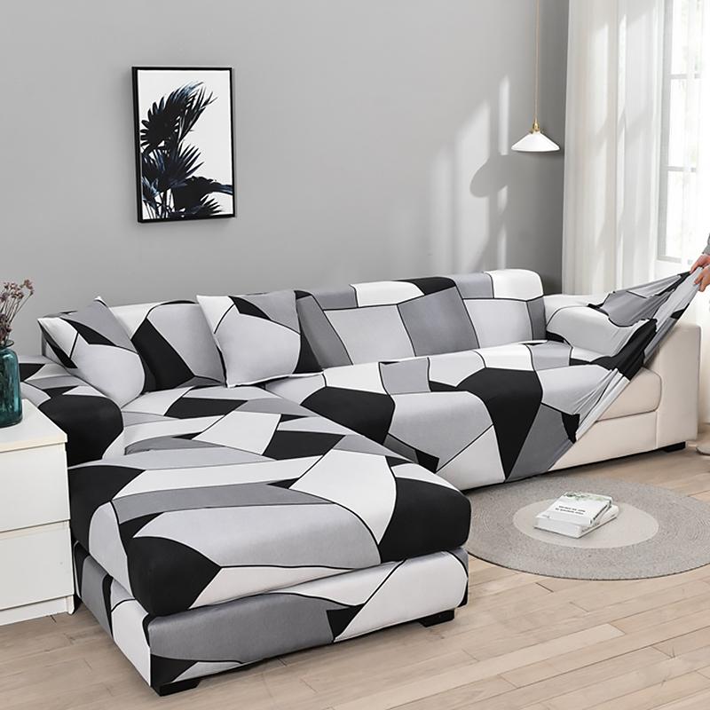 Premium Texture Couch Covers for Sectional Sofa Washable Stretch Sofa Covers L Shape Sofa Slipcovers Anti Slip Furniture Protector 1pc