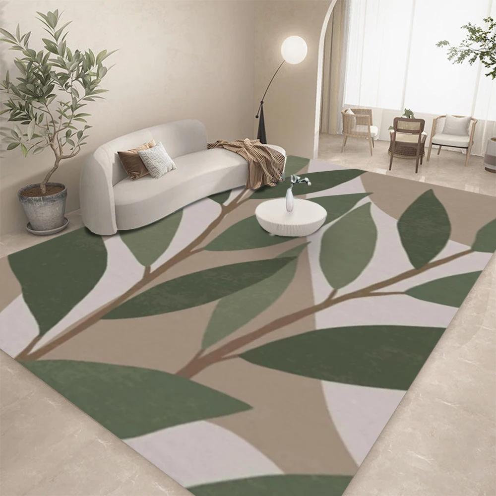 Moderner Abstrakter Blumen Blätter Teppich für Wohnzimmer Heimdeko Sofa Teppiche Schlafzimmer Teppich Lounge Küche Couchtisch Bodenmatte