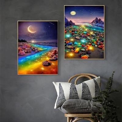 5D DIY Diamond Painting Sun and Moon Diamond Embroidery Full Set Cross Stitch Kits Home Decor Gifts