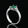 2026 Fashion Square Emerald Ring, Ladies, Niche Light Luxury Princess Square Ring Tide Jewelry
