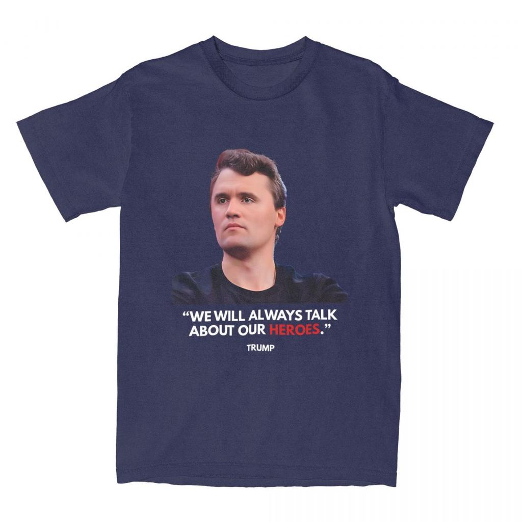 Retro A True Patriot Voice Designs Charlie Kirk T-Shirt Unisex Cotton Short Sleeve Round Neck Summer Tops