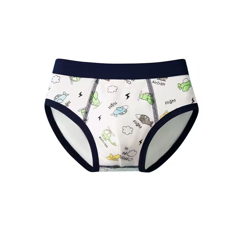 4Pc/Lot Children's Cute Cartoon Panties Boys Pure Cotton Underwear Soft Colorful Underpants Briefs