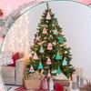 Natural Wood Christmas Hanging Decorations Vintage Inspires Carved Designs Pendant For Indoor Fireplaces Tree