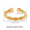 Meier Twist bracelet open design copper plated 18k real gold twist design bracelet