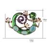 Blue Enamel Lizard Gecko Snake Brooches for Women Corsage Diamante Embellishments Kihen Broach