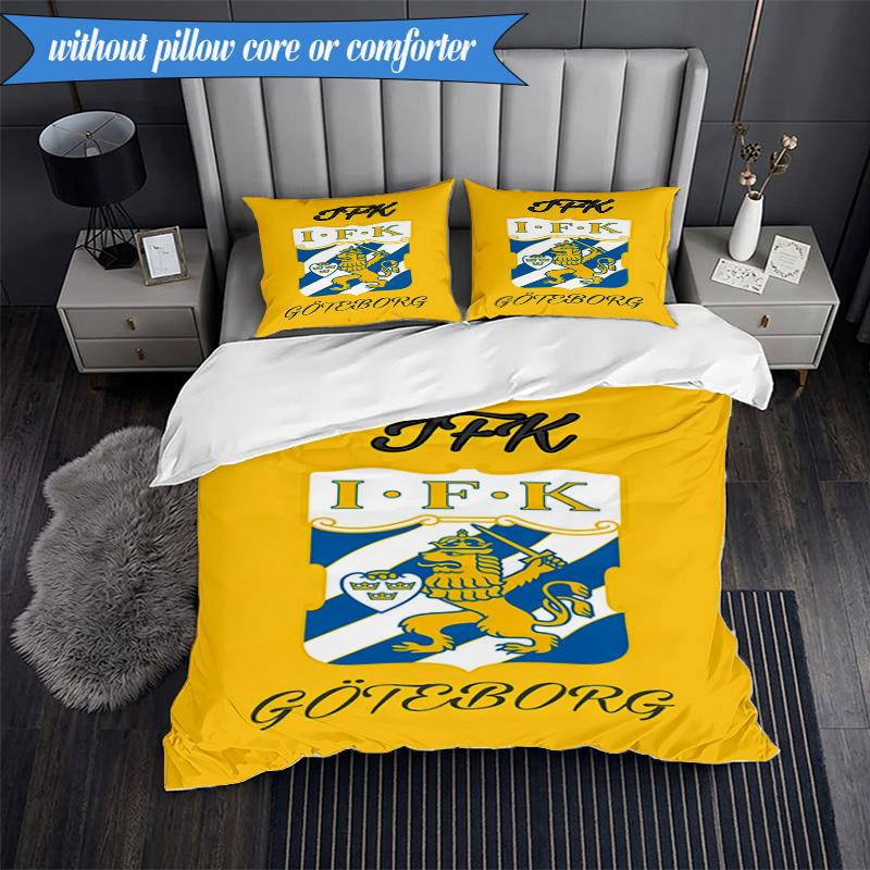 3PCS Ifk Lion Crest Emblem Bedding Set 2D Printing (Includes 1 Duvet Cover + 2 Pillowcases Coreless), Bedroom decor,Fan gift