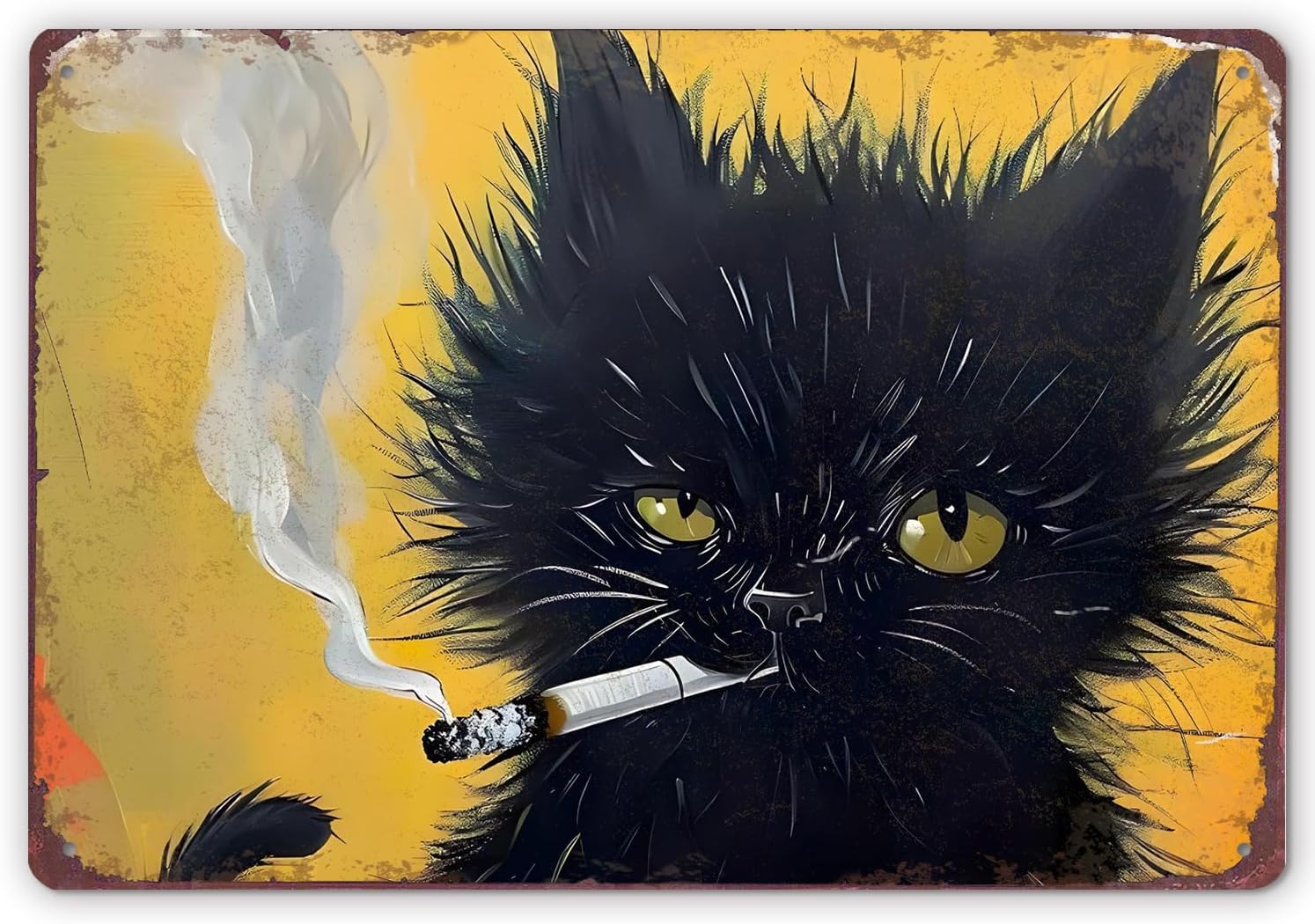 xFunny Wall Art Metal Signs Funny Black Wall Art Metal Poster Vintage Black SignsFunny Wall Art for Funny Wall Art Vintage 20x30cm（7.8x11.8inch）