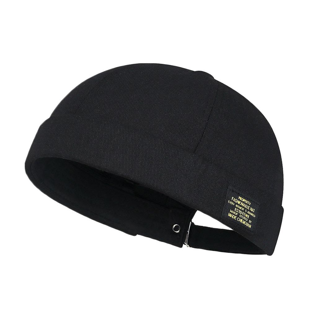 

Fashion Hip Hop Beanie Street Hat Letter Embroidery Cotton Brimless Docker Cap Solid Color Adjustable Skullcap Outdoor