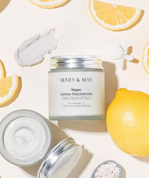Mary&May Vegan Lemon Niacinamide Glow Wash-Off Pack 125g