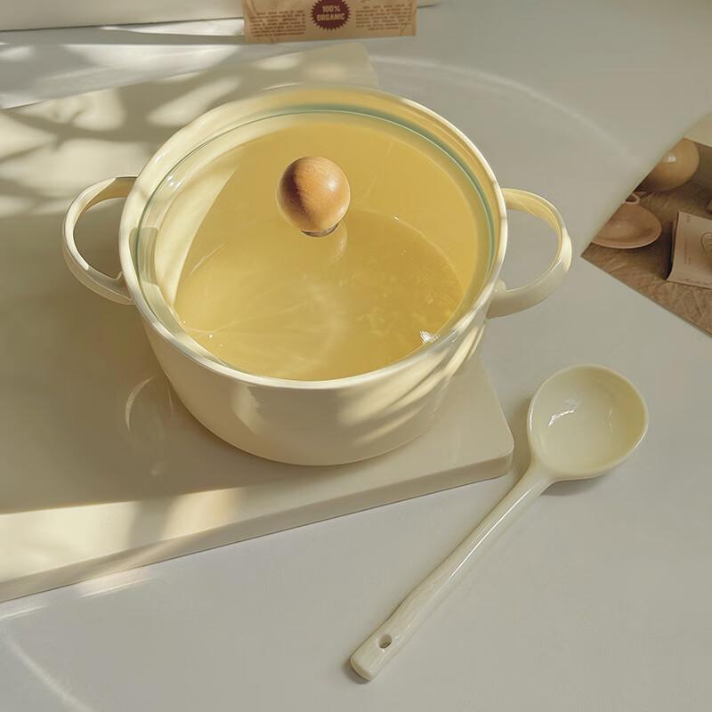 Cream Style Ceramic Instant Noodle Bowl