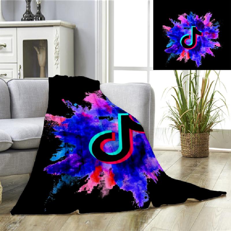 

Flannel Tik Tok Blankets Super Soft Comfortable Warm Winter Kids Gift Birthday 70*100cm-27.56*39.37in фиолетовый