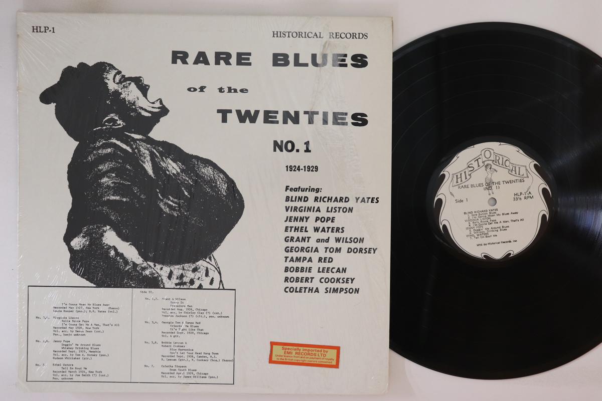 

LP Record VARIOUS Rare Blues Of The Twenties No. 1 1 HLP1 HISTORICAL US Blues Used