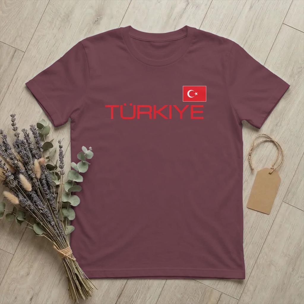 Flag of Turkey Souvenir Unisex T Shirt Turkish Patriot Cool Tees Short Sleeve Crew Neck TShirts Pure Cotton Plus Size Clothes