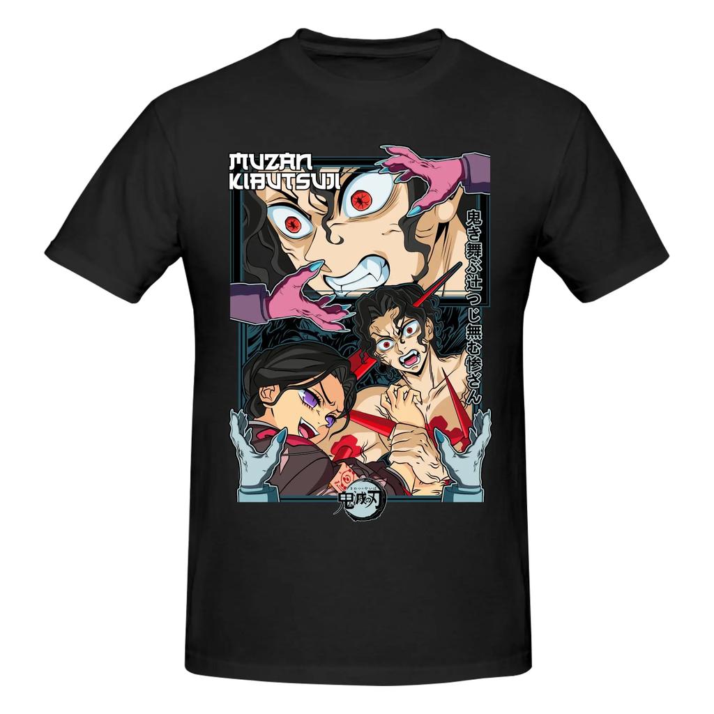 Demon Slayer T Shirts Cotton Tees Shirt Streetwear Round Neck Kokushibo Tokito Tshirt Casual Short Sleeve Clothing 2026 Summer