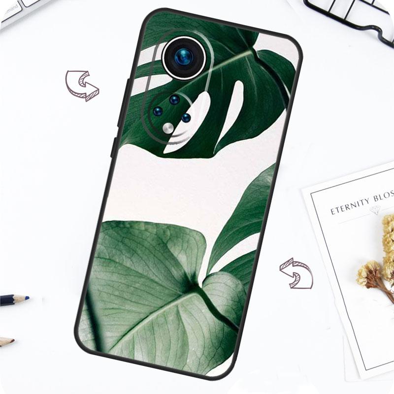 

Monstera Leaves Palm Tree Flowers Case For Honor Magic 7 5 6 Lite Honor 200 Pro X8b X9a X8a X8 X9 X9c X9b 50 70 90 Lite Cover Honor Magic5 Pro