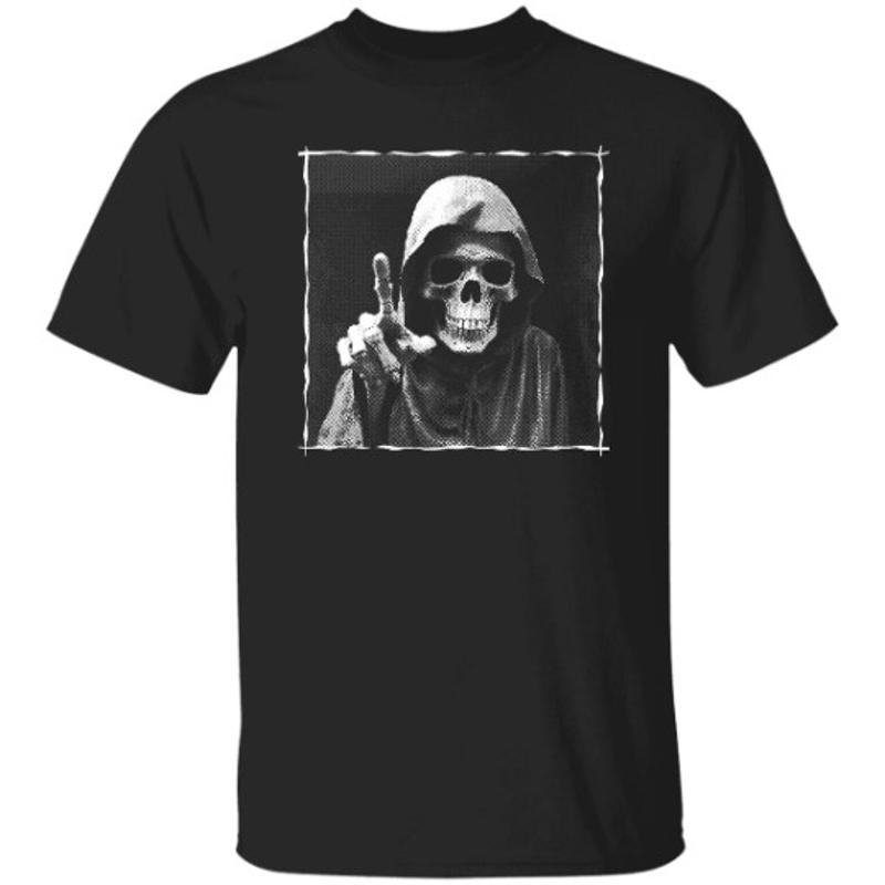 Death Pointing T Shirt Halloween Skeleton Hand Funny S разноцветный