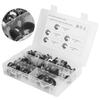 47pcs Cable Clamps Set R Shape 304 Stainless Steel and Rubber Cushion Assortment Kit