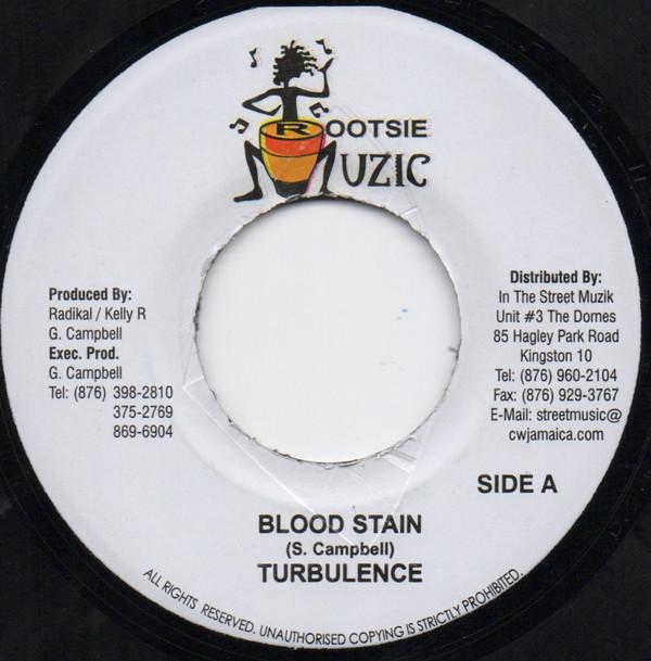 

7-дюймовая пластинка TURBULENCE / PRINCE THEO - Blood Stain / Better Things НИКАКОЙ Rootsie Muzic Ямайка Регги, Ска и Даб Б/У