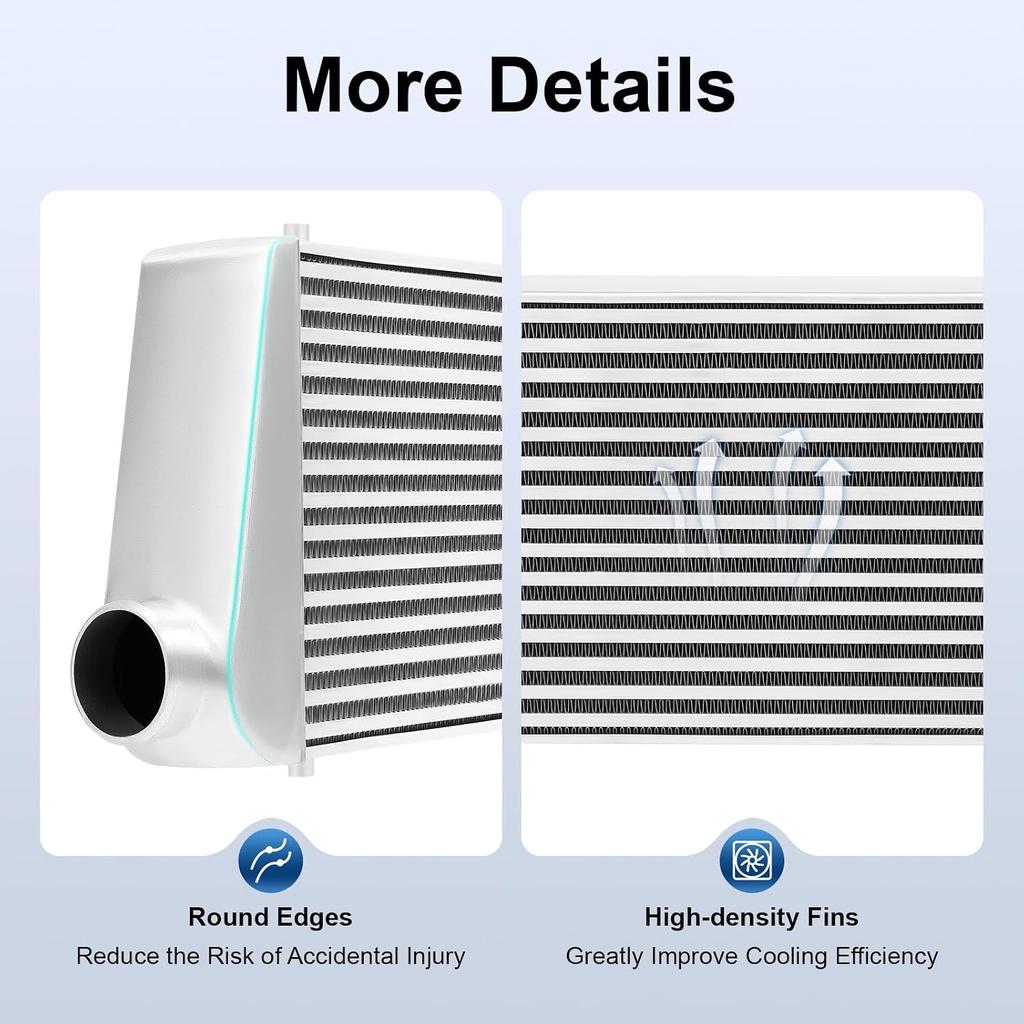 Xiaomi Turbo Intercooler Universal Intercooler Automotive Cooling Systems Front Mount Tube Intercooler OD=76mm Charge Air Cooler
