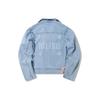 Li Ning X Pleasures Collaboration Solid Color Washed Denim Jacket Women Jacket Denim-Blue AJDT758-2
