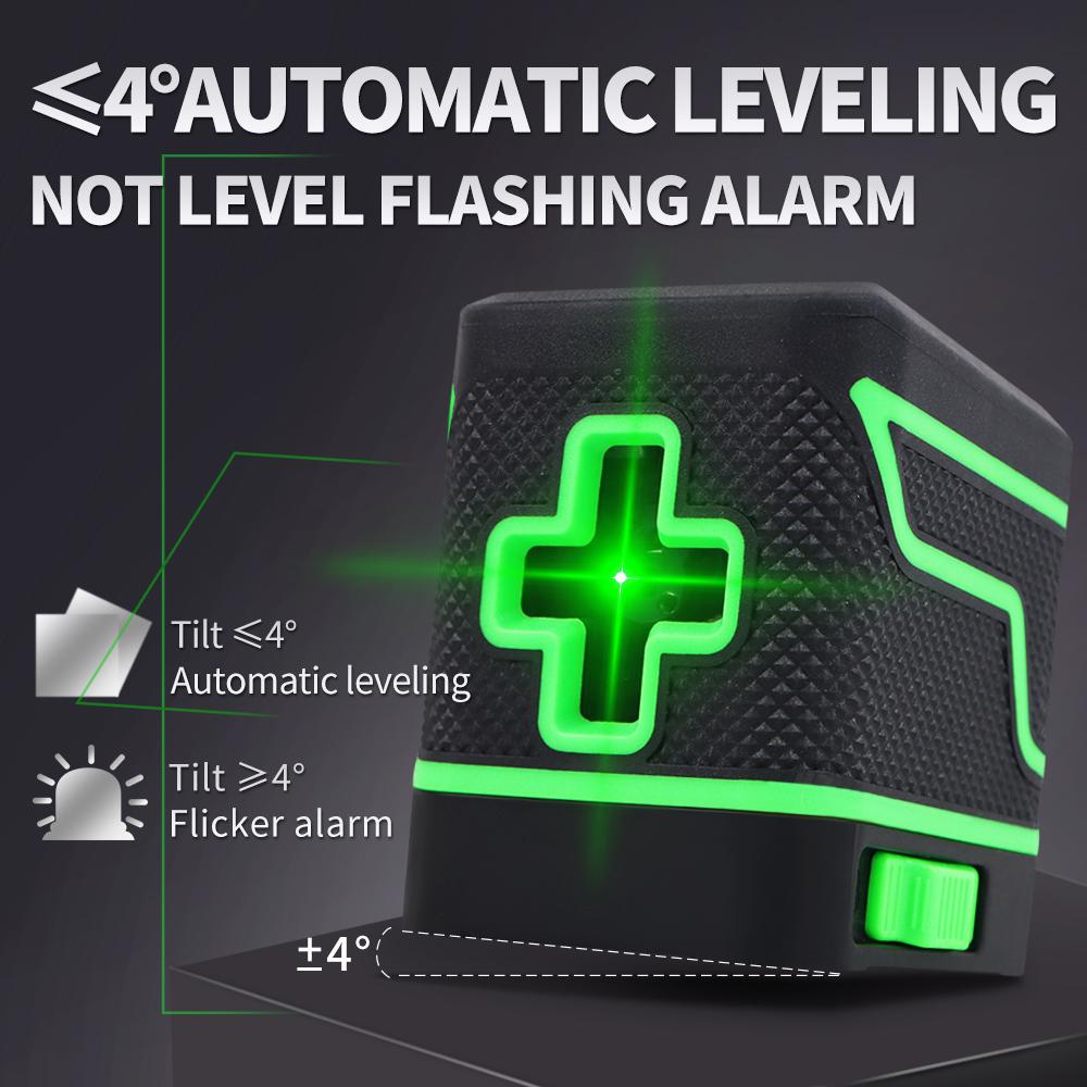 vr Rechargeable 2 Lines Vertical Horizontal Line Cross Green Light Level Tools