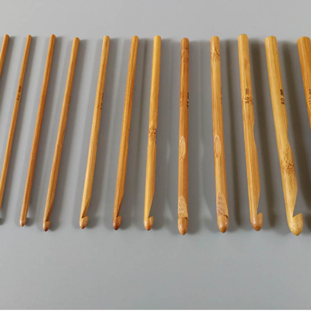 Bamboo Hook Handle Crochet Weave Needle Multipurpose Long-lasting Exquisite Simple Operation Smooth Surface Sewing Supplies
