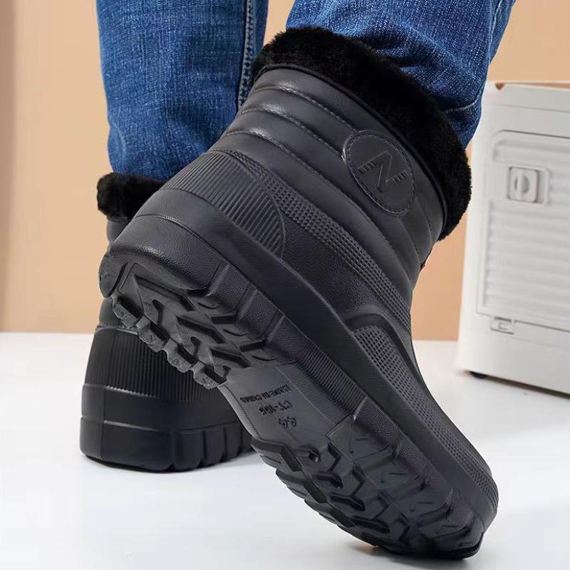 Zimní plyšové teplé boty pánské venkovní nepromokavé bavlněné boty pánské gumáky pracovní boty středně vysoké holínky vodní boty sněhule botas