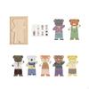 Bear Family Wooden Dress Up Puzzle, Mix And Match Outfits, Matching Sorting Toys, Gift, Kids