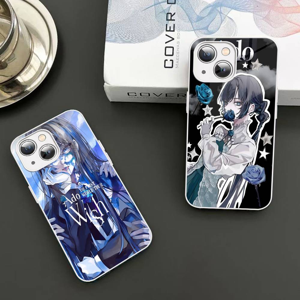 Cartoon Ado Kyogen X Uta For IPhone 14 13 12 Mini 11 Pro XS Max X XR 14 Plus Tempered Glass Cover
