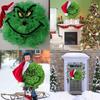 Grinch Green Plush Christmas Wreath Decorative Hanging Ornament For Festive Decor