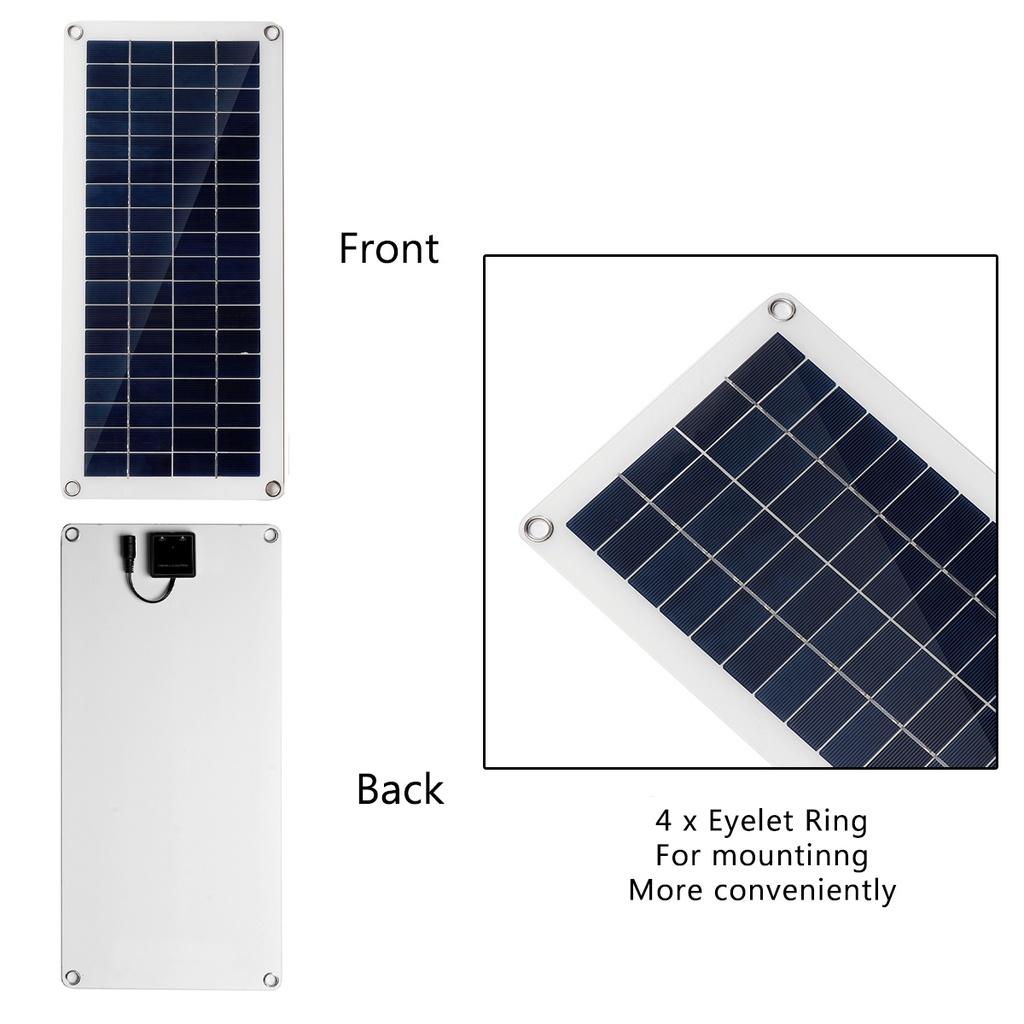 100 W 60 A/100 A Solarpanel-Set, Solarpanel, Batterieladegerät, Controller, Dual-USB-Solarplatte, Solarzellen-Controller für Wohnwagen, Boot