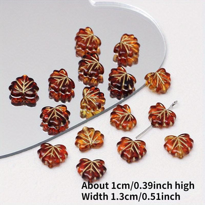

10 шт. Винтаж Янтарный Золотой размазанный бисер Роза Лук Листья подвеска из бисера Акрил DIY Ювелирные изделия ручной работы Браслет Ожерелье Серьги-гвоздики Ювелирные материалы 10pcs