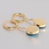 Elegant 3D Turquoise 12MM Pendant Earrings with Stainless Steel Clasps for Women