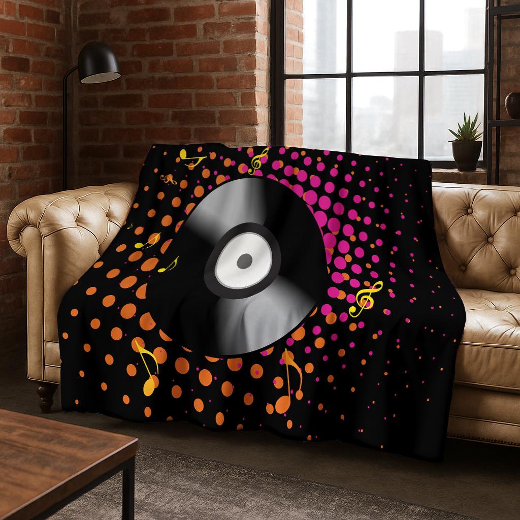 DJ Screen Record Flannel Blanket,Warm and Cozy Soft Throw Blanket for Home Bedroom Bed Sofa Office Travel Picnic Cover Kid Gift