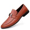 Men's Spring & Autumn Cowhide Loafers - Breathable, Stylish Leather Casual Business Shoes