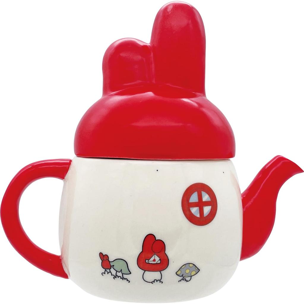 Sanrio My Melody Teapot, Red Mushroom House Design, Red and White, Approx. 18 X 11 X 15 Cm, 550 Ml, SAN4792