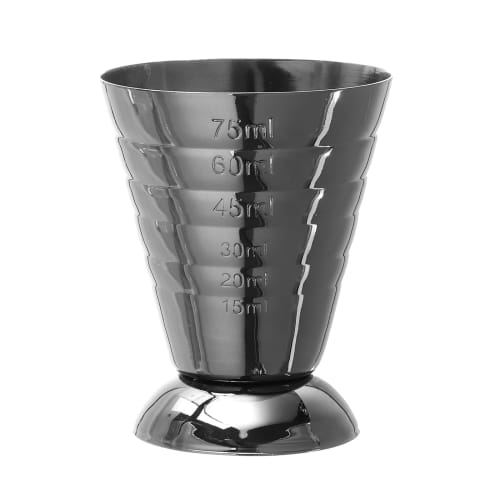 uxcell Stainless Steel Cocktail Jigger, 2.5 Oz. Cocktail Measuring Cup, Multi-Function Measuring Cup for Bars, Restaurants, or Home Use, Black