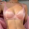 Minimalist Smooth Satin Bra with Wide Double Straps