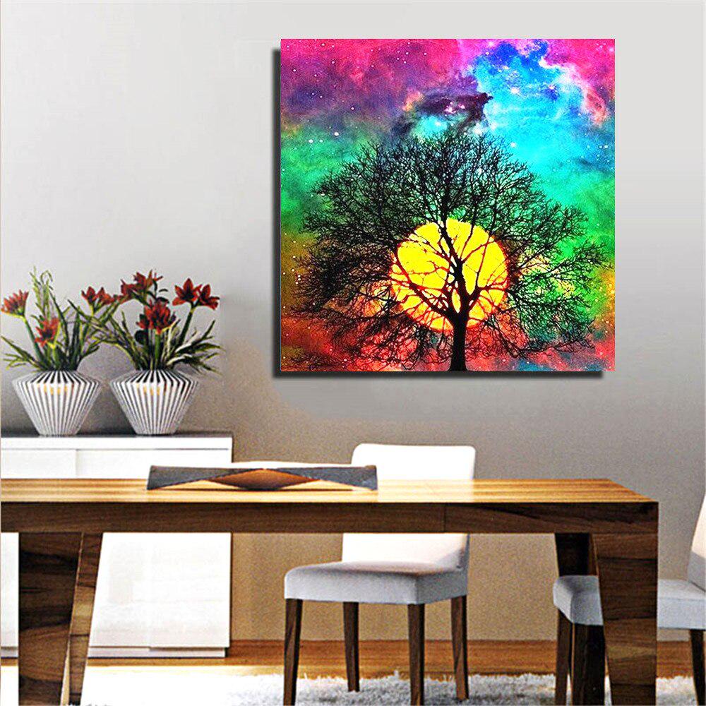 Diamond Painting Cross Stitch Tree Diamond Mosaic Landscape Diamond Embroidery Full Round