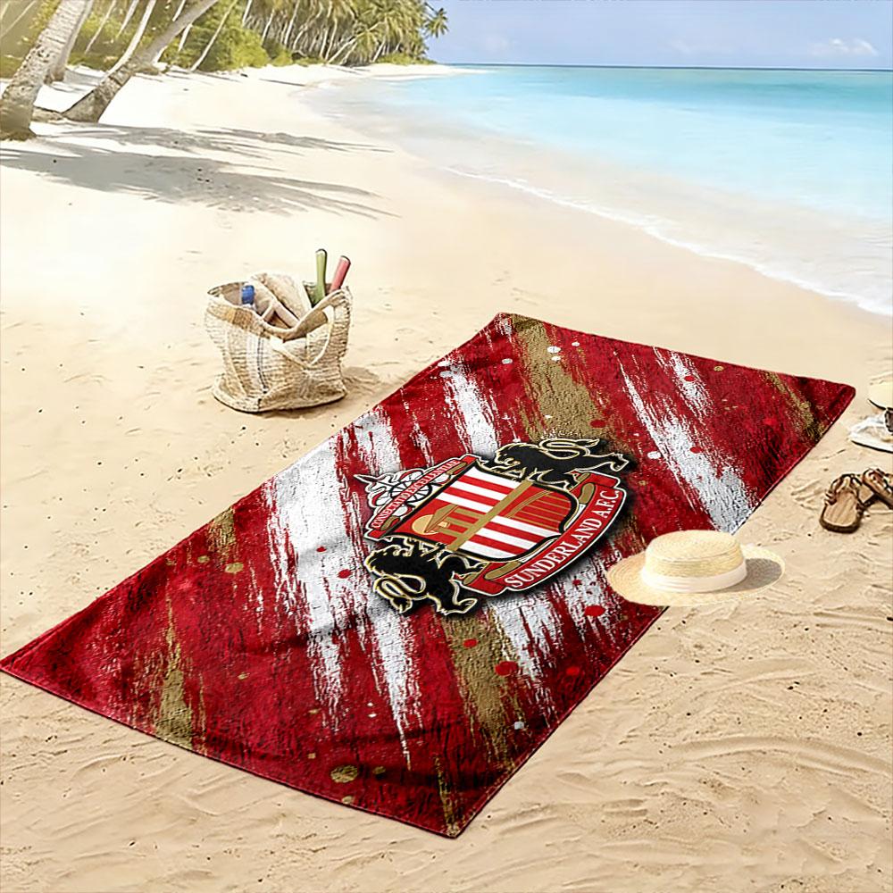 Bold Striped Elegance Print Beach Towel, Quick Drying, Suitable for Travel, Outdoor Sports, Jogging, the Beach and Swimming, Gift