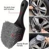 Car Tire Wheel Rim Cleaning Brush Detailing Brushes Wash Towel Kit Universal Wheel Tire Cleaning Accessories