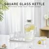 1/2 Pcs Large Capacity Glass Teapot 2/3.8L Glass Pitcher High Temperature Resistant Kettle with Lid Hot/Cold Drink Water Pitcher