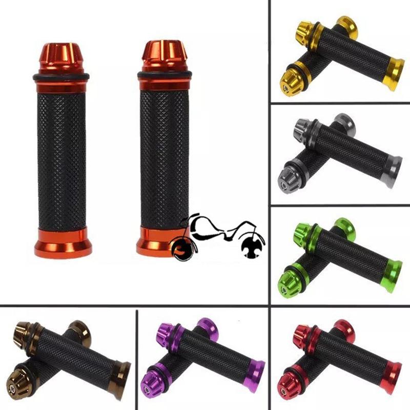 1 Pair Motorcycle Grips Hand Rubber Anti-Slip Cycling Scooter Handlebar Grips Modified 22-24Mm Universal Rubber Handle Bar Grips