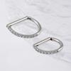 D Shape Ear Cartilage Piercing CZ 16G Nose Ring Hoop Septum Ring  Conch Helix Piercing
