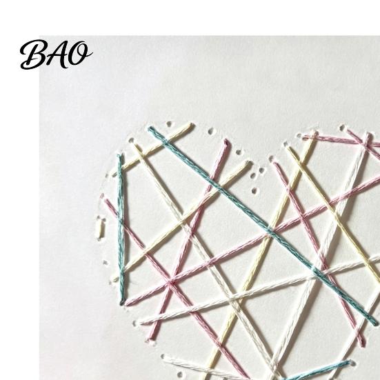 Art Craft Supplies 1/2/3 Sets DIY Heart String Greeting Card Kit, Handmade Thread Valentine Day Card, Make Your Own Love for Birthday Anniversary